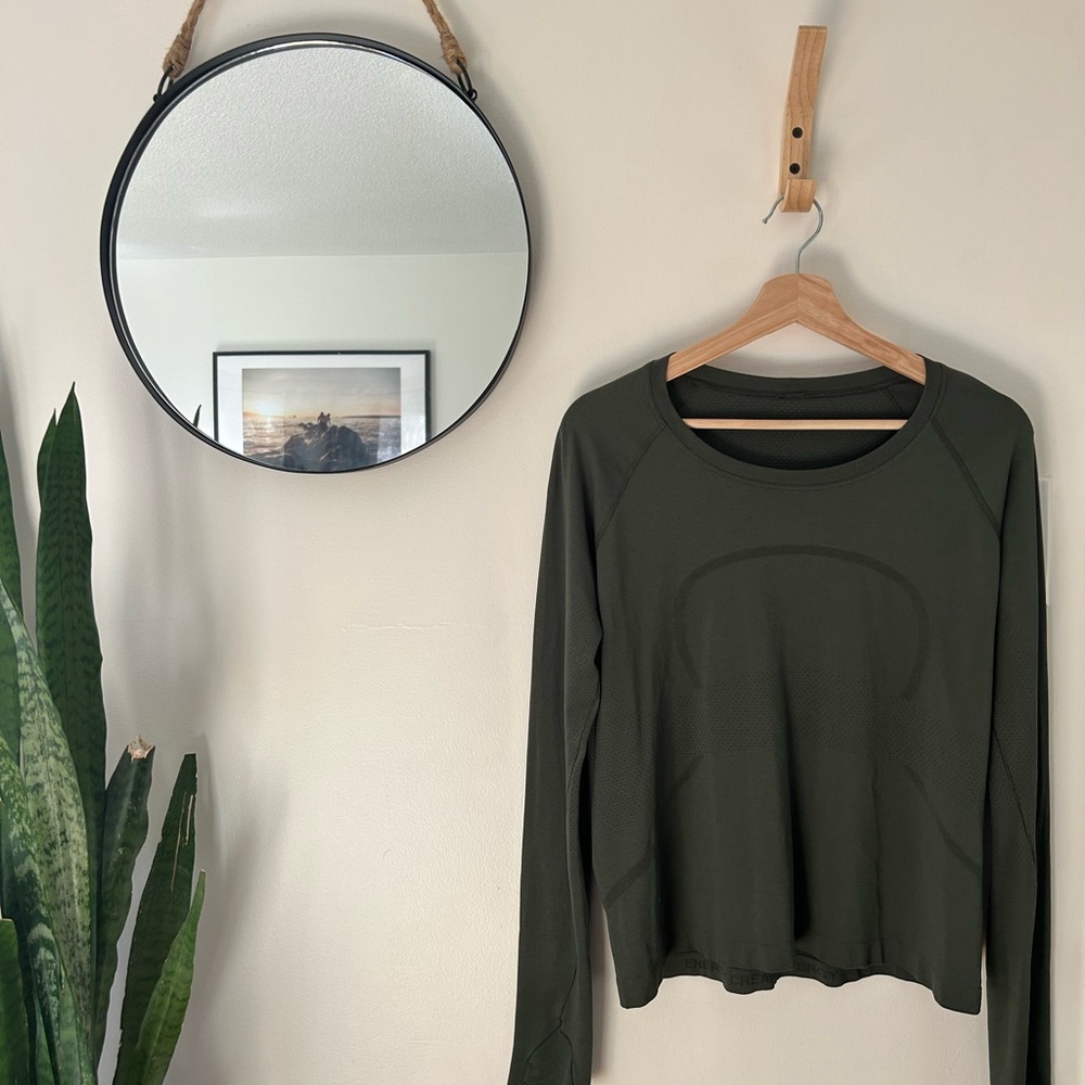 Lululemon Swiftly Tech Long Sleeve Top Olive Green